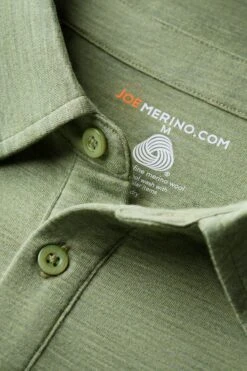 Shirt Polo Long Sleeve Agave Green -Kleding Winkel agave green shirt polo hals rechts