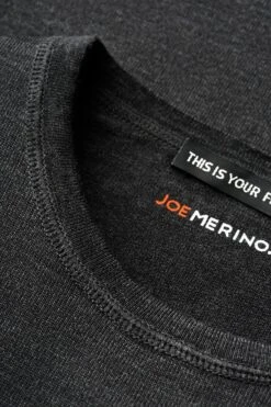 Joe Crew Antracite Grey -Kleding Winkel crew antracite grey hals web