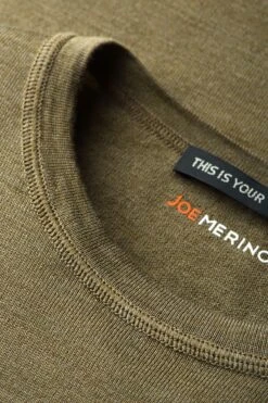 Joe Crew Clean Kaki -Kleding Winkel crew clean kaki hals web