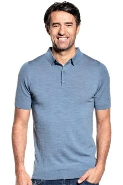 Joe Riva Buttons Short Sleeve Ice Blue