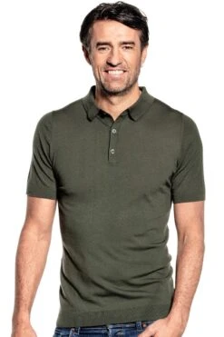 Joe Riva Buttons Short Sleeve Classy Moss