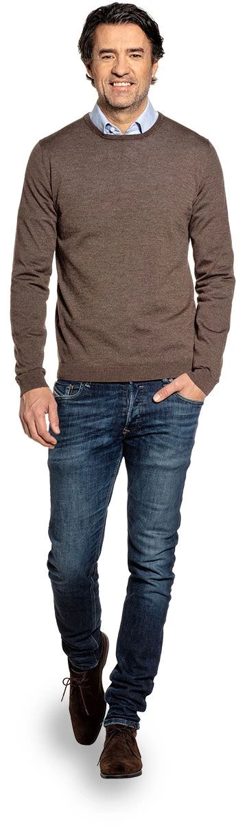 Joe Classic Crew Tobacco Brown 2 Joe Classic Crew Tobacco Brown - Afbeelding 2