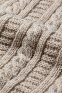 Jan Merino Visserstrui Naturel Ongeverfd -Kleding Winkel jan visserstrui naturel detail 1