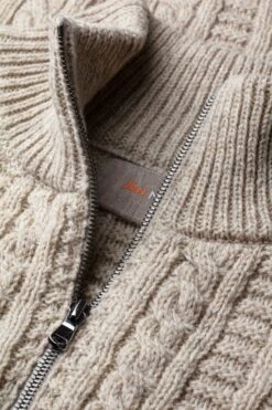 Jan Merino Visserstrui Naturel Ongeverfd -Kleding Winkel jan visserstrui naturel detail 2