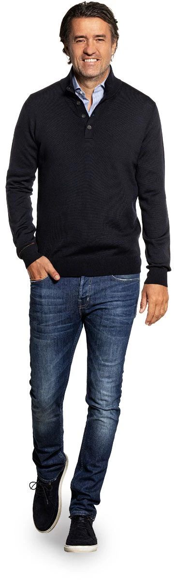 Joe Button 3D Very Dark Navy 2 Joe Button 3D Very Dark Navy - Afbeelding 2