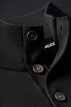 Vest Button 3D Deep Black -Kleding Winkel joe 3dbuttonvest deepblack web kraag