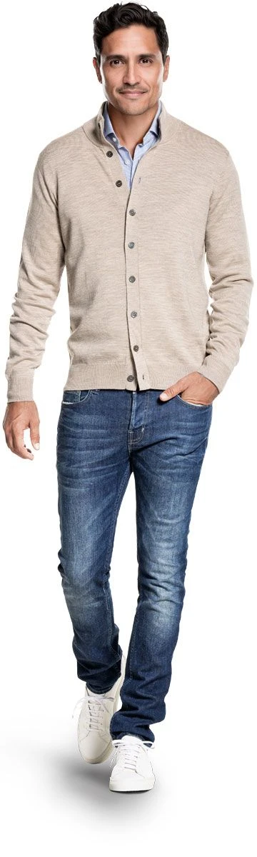 Vest Button 3D Desert Beige 2 Vest Button 3D Desert Beige - Afbeelding 2