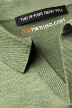 Joe Riva Short Sleeve Agave Green -Kleding Winkel joe agavegreen riva detail kraag
