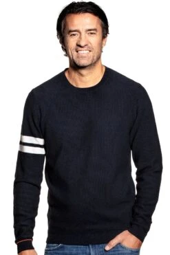 Bee Striped Sleeve True Navy -Kleding Winkel joe bee sleeve truenavy close