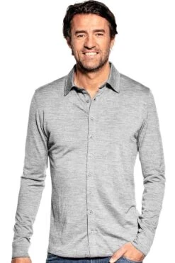 Joe Shirt Button Up Clear Grey -Kleding Winkel joe buttonup cleargrey close