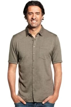 Joe Shirt Button Up Short Sleeve Clean Kaki