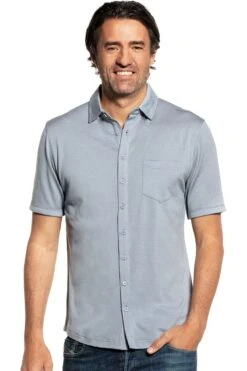 Joe Shirt Button Up Short Sleeve Early Sky