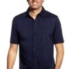 Joe Shirt Button Up Short Sleeve Navy Blue