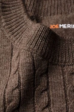Joe Cable Undyed Espresso -Kleding Winkel joe cable undyed espresso detail kraag
