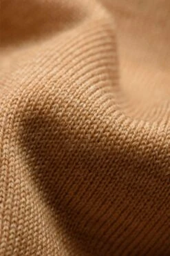 Joe Classic Crew French Cognac -Kleding Winkel joe classiccrew fc detail stof