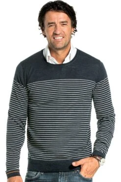 Joe Crew Open Stripe Navy White