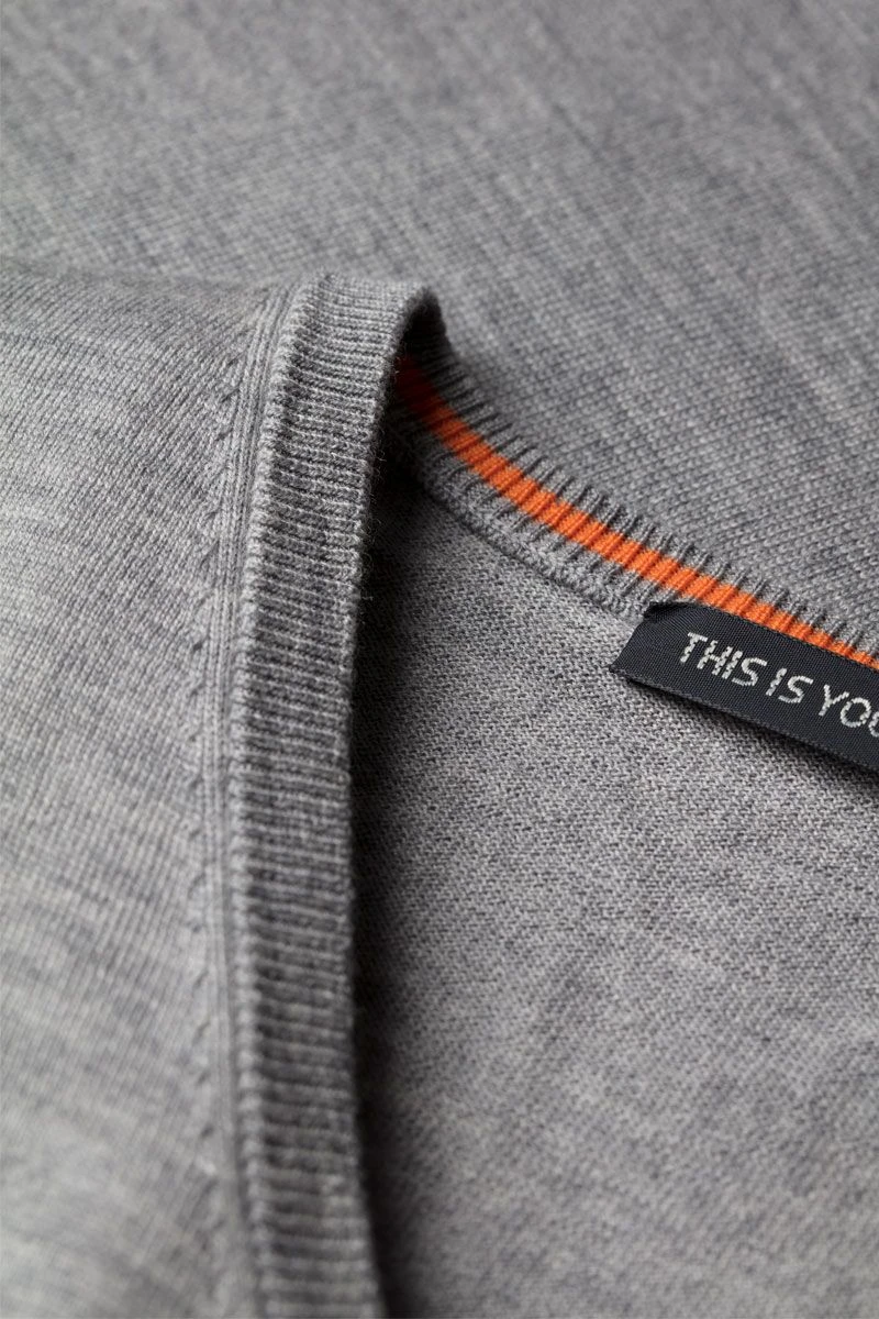 Joe V-neck Extra Long Grey Tropez 4 Joe V-neck Extra Long Grey Tropez - Afbeelding 4