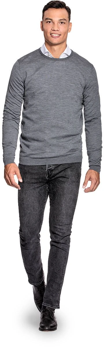 Classic Crew Extra Long Harvard Grey 2 Classic Crew Extra Long Harvard Grey - Afbeelding 2