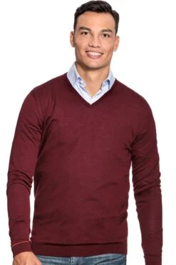 Joe V-neck Extra Long Barolo