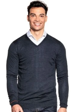 Joe V-neck Extra Long Blue Whale