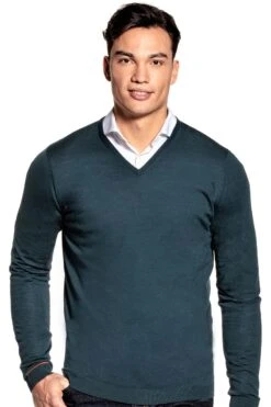 Joe V-neck Extra Long Proud Peacock