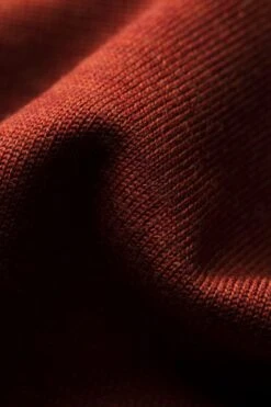 Joe Classic Crew Extra Long Copper Canyon -Kleding Winkel joe extralong zip coppercanyon detail stof 1