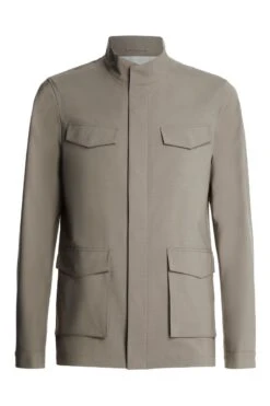 Field Jacket Taupe -Kleding Winkel joe fieldjacket taupe front 3d