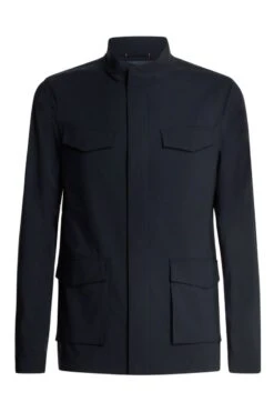 Field Jacket Very Dark Navy 12 Field Jacket Very Dark Navy -Kleding Winkel joe fieldjacket verydarknavy front 3d