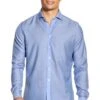 Joe Woven Shirt Extra Long Chambray Light Blue
