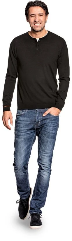Joe Henley Deep Black -Kleding Winkel joe henley deepblack 2018