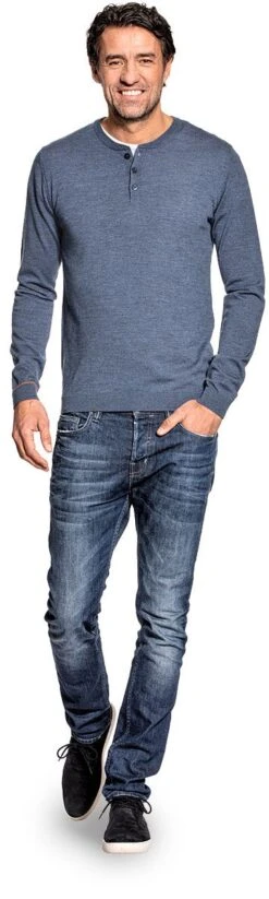 Joe Henley Jeans Blue -Kleding Winkel joe henley jeansblue 2018