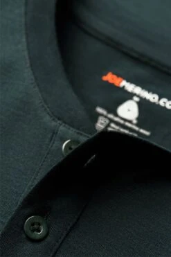 Shirt Henley Long Sleeve Dark Green -Kleding Winkel joe henley longsleeve darkgreen macro 1