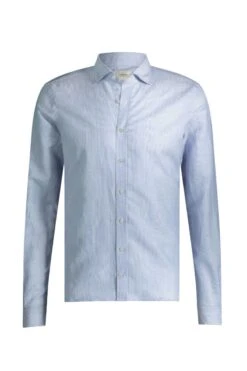 Linen Wool Woven Shirt Stripe Light Blue 13 Linen Wool Woven Shirt Stripe Light Blue -Kleding Winkel joe linenshirt stripelightblue web