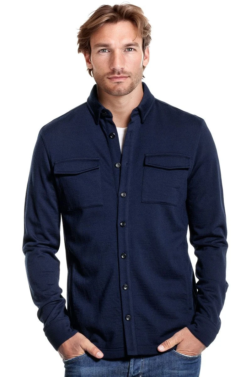 Joe Overshirt Pockets Navy Blue 1 Joe Overshirt Pockets Navy Blue