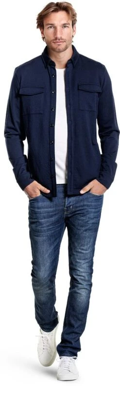 Kleding Winkel -Kleding Winkel joe overshirt navyblue staand web