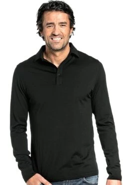 Shirt Polo Long Sleeve Deep Black