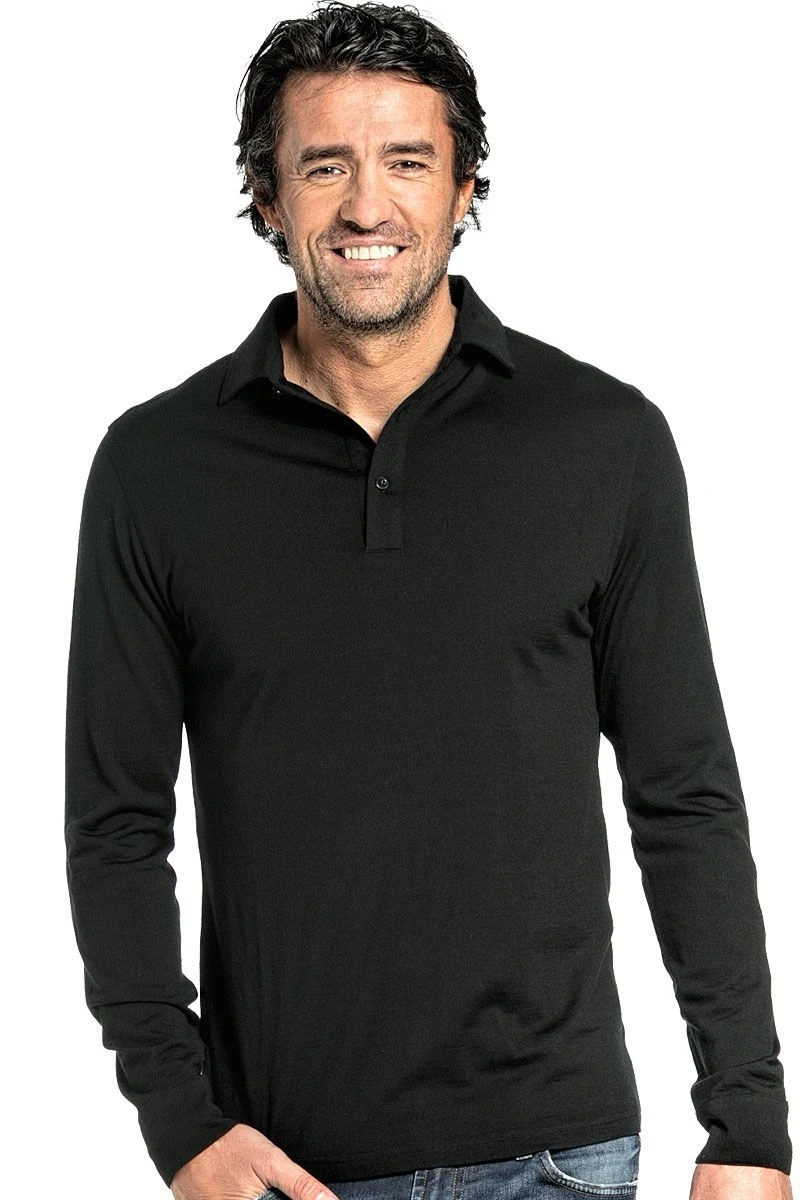 Shirt Polo Long Sleeve Deep Black 1 Shirt Polo Long Sleeve Deep Black