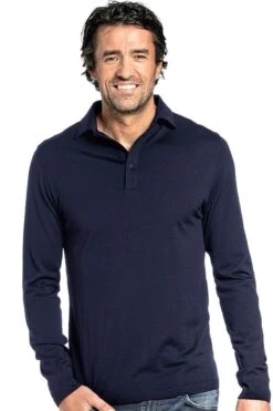 Shirt Polo Long Sleeve Navy Blue