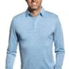 Shirt Polo Long Sleeve Glacier Blue
