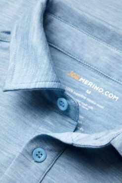 Shirt Polo Long Sleeve Glacier Blue -Kleding Winkel joe polo long sleeve glacierblue john detail2