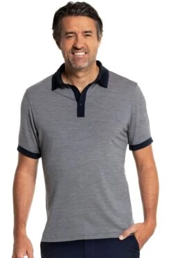 Shirt Polo Short Sleeve Mini Stripe True Navy