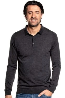 Riva Buttons Long Sleeve Antracite Grey