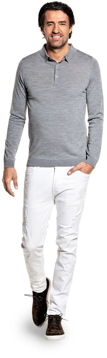 Riva Buttons Long Sleeve Silver Grey 2 Riva Buttons Long Sleeve Silver Grey - Afbeelding 2