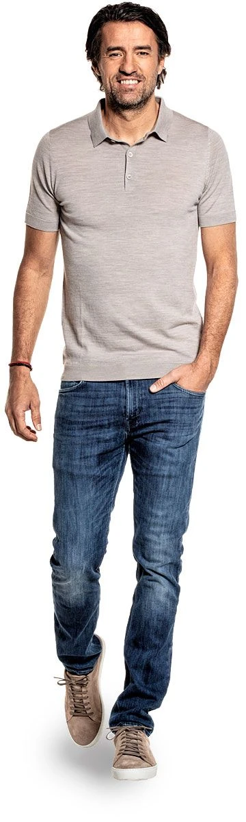 Riva Buttons Short Sleeve Windsor Beige 2 Riva Buttons Short Sleeve Windsor Beige - Afbeelding 2