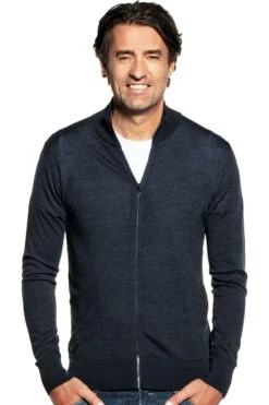 Joe Riva Cardigan Zip Blue Whale