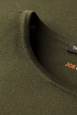 Joe Riva Crew Short Sleeve Classy Moss -Kleding Winkel joe riva round armyclassic detail