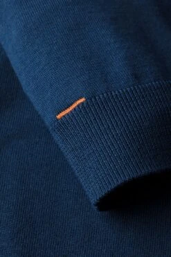 Joe Riva Crew Short Sleeve Bright Navy -Kleding Winkel joe riva round brightblue detail 2 stof