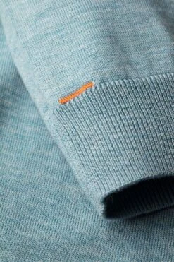 Joe Riva Crew Short Sleeve Mythos Blue -Kleding Winkel joe riva round mythosblue 2 detail stof