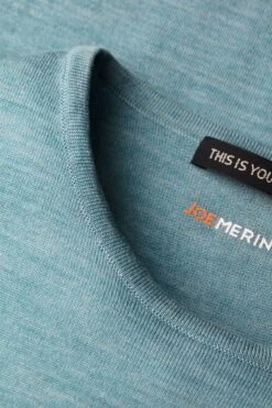 Joe Riva Crew Short Sleeve Mythos Blue -Kleding Winkel joe riva round mythosblue detail