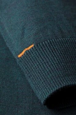 Joe Riva Crew Short Sleeve Proud Peacock -Kleding Winkel joe riva round proudpeacock 2 detail stof